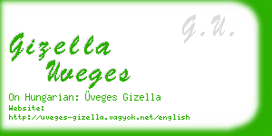 gizella uveges business card