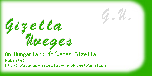 gizella uveges business card